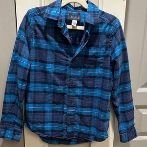 The Children's Place Navy and Blue Checkered Shirt